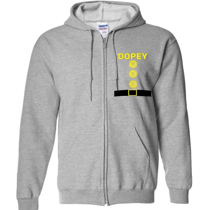 Dopey Dwarf Halloween Costume Full Zip Hoodie