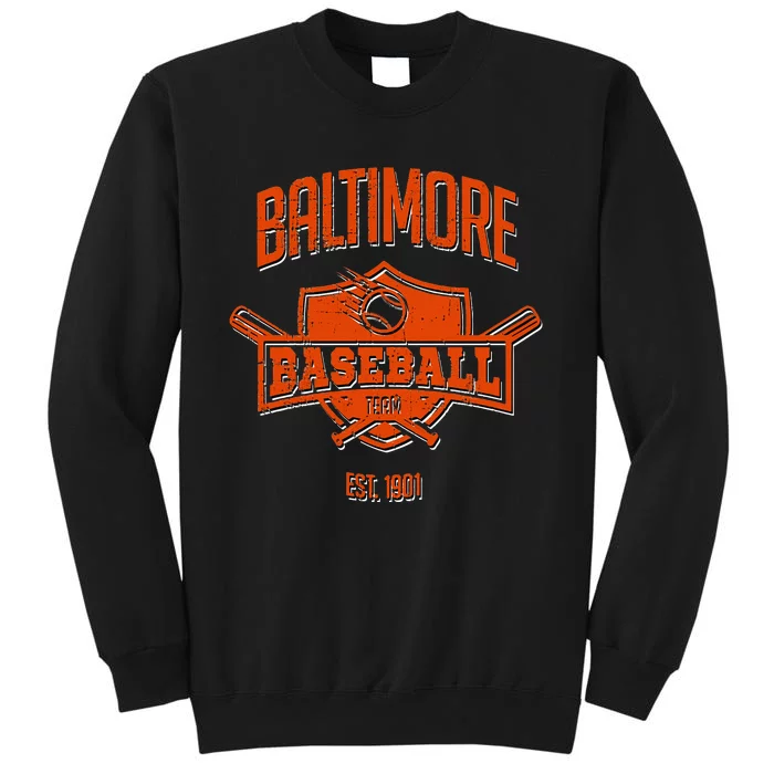 Distressed Oriole Retro Glitch Party Tailgate Gameday Gift Sweatshirt