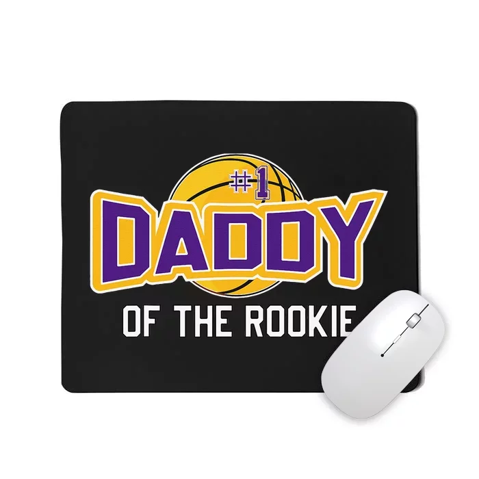 Daddy of Rookie Year 1st Birthday Basketball Theme Matching Mousepad