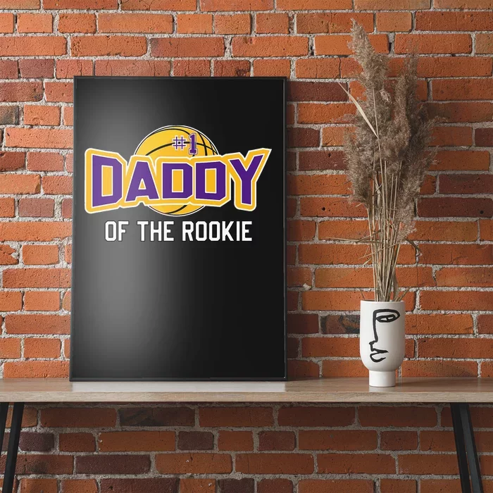 Daddy of Rookie Year 1st Birthday Basketball Theme Matching Poster