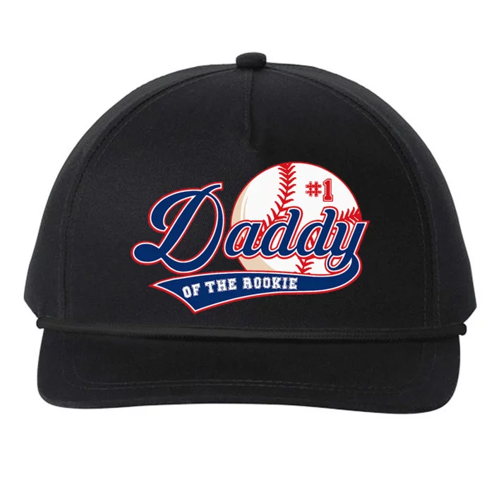 Daddy Of Rookie Of Year 1st Birthday Baseball Theme Matching Snapback Five-Panel Rope Hat