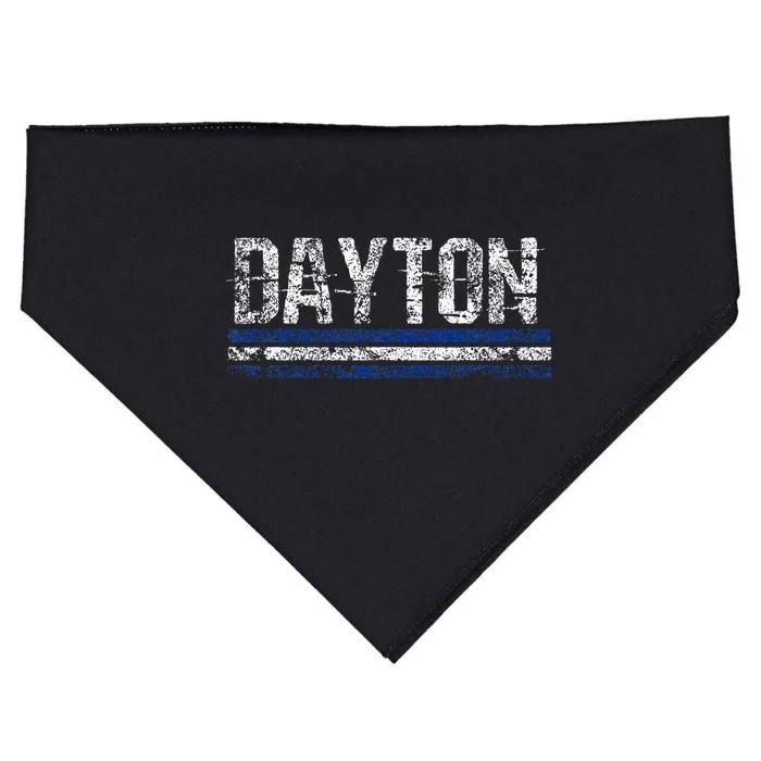 Dayton Ohio Retro Vintage Weathered Throwback USA-Made Doggie Bandana