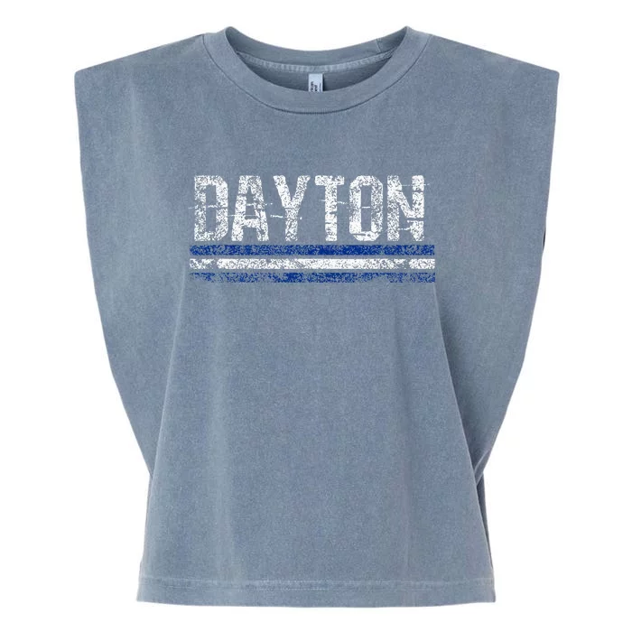 Dayton Ohio Retro Vintage Weathered Throwback Garment-Dyed Women's Muscle Tee