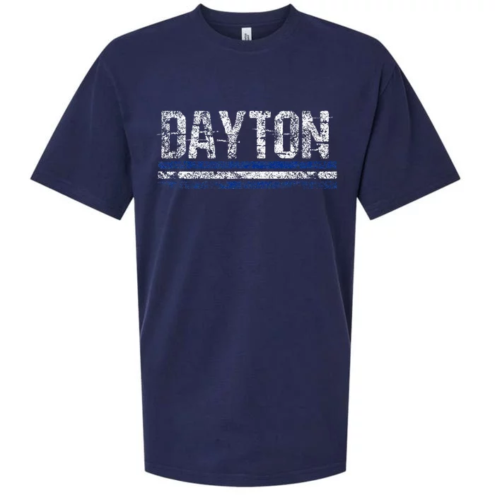 Dayton Ohio Retro Vintage Weathered Throwback Sueded Cloud Jersey T-Shirt