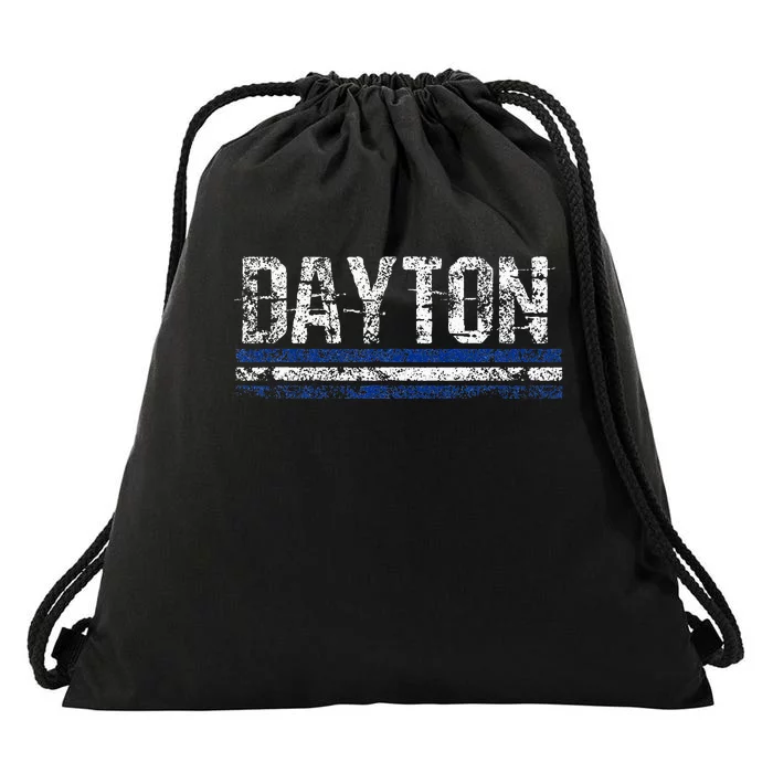 Dayton Ohio Retro Vintage Weathered Throwback Drawstring Bag