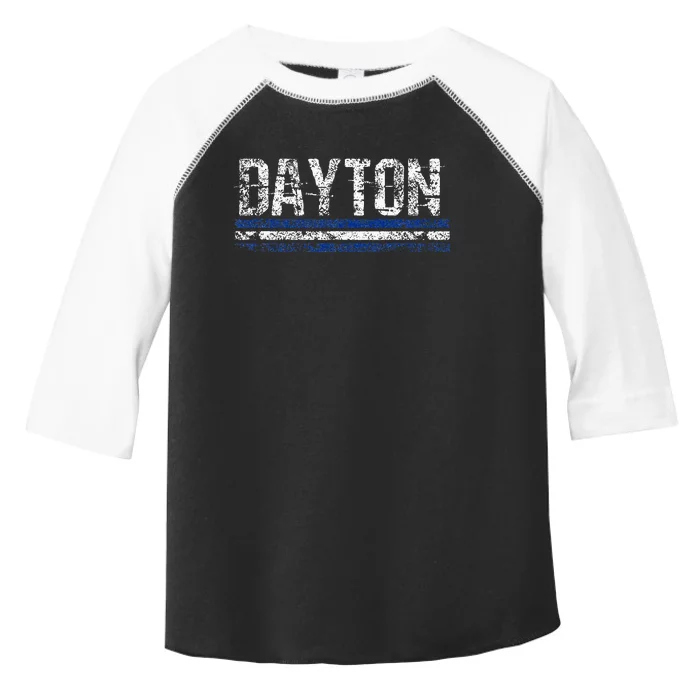 Dayton Ohio Retro Vintage Weathered Throwback Toddler Fine Jersey T-Shirt