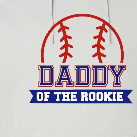 Daddy Of Rookie 1st Birthday Baseball Theme Matching Party Performance Fleece Hoodie