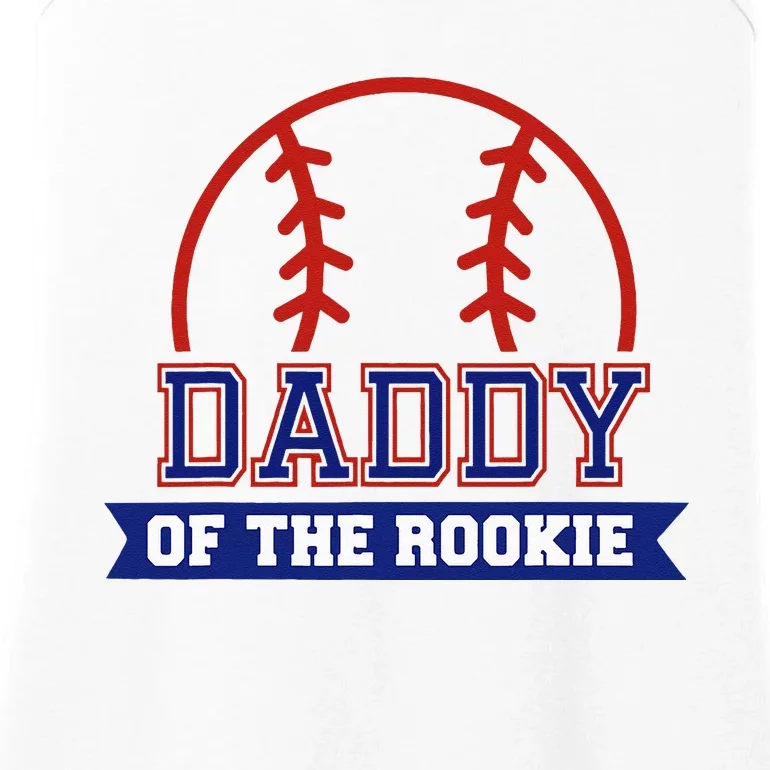 Daddy Of Rookie 1st Birthday Baseball Theme Matching Party Ladies Essential Tank