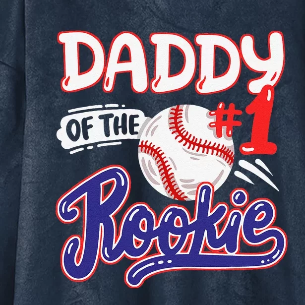 Daddy Of Rookie 1st Baseball Birthday Party Theme Matching Hooded Wearable Blanket