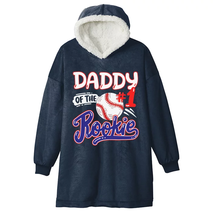 Daddy Of Rookie 1st Baseball Birthday Party Theme Matching Hooded Wearable Blanket