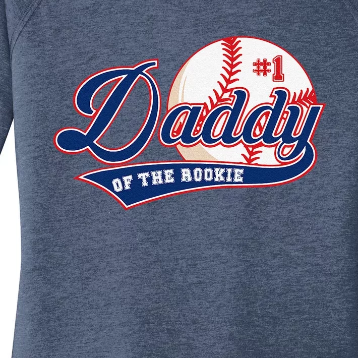 Daddy Of Rookie Of Year 1st Birthday Baseball Theme Matching Women's Perfect Tri Tunic Long Sleeve Shirt