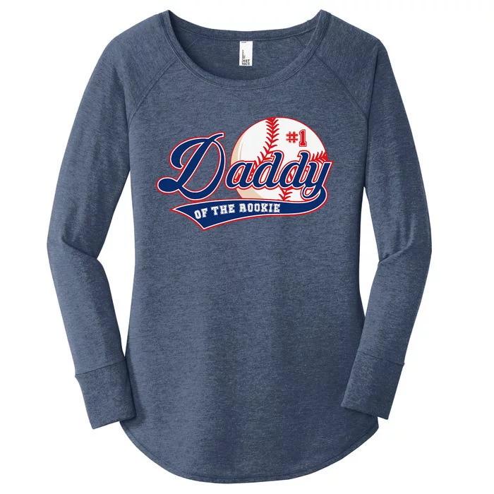 Daddy Of Rookie Of Year 1st Birthday Baseball Theme Matching Women's Perfect Tri Tunic Long Sleeve Shirt