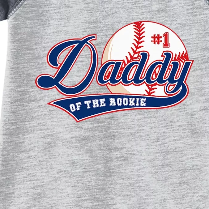 Daddy Of Rookie Of Year 1st Birthday Baseball Theme Matching Infant Baby Jersey Bodysuit