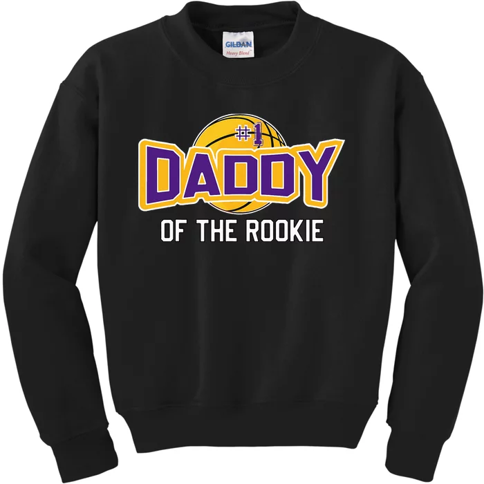 Daddy Of Rookie Year 1st Birthday Basketball Theme Matching Kids Sweatshirt