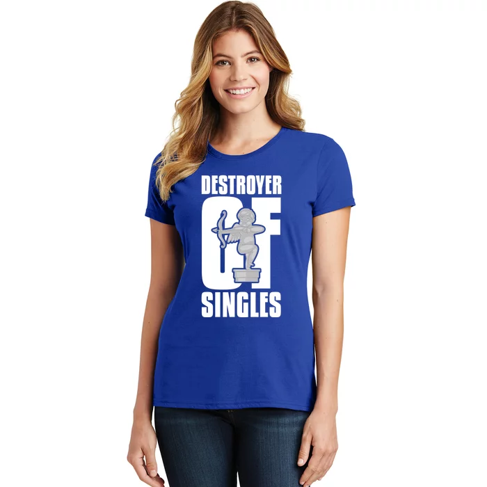 Destroyer Of Singles Gift Couples Hearts Love Valentine's Day Gift Women's T-Shirt