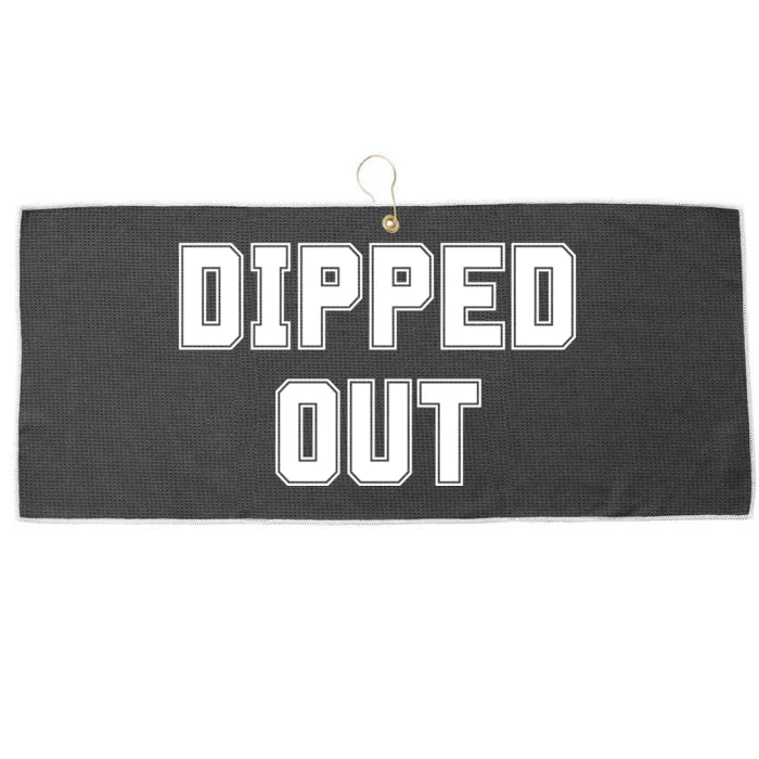 Dipped Out Sarcastic Large Microfiber Waffle Golf Towel