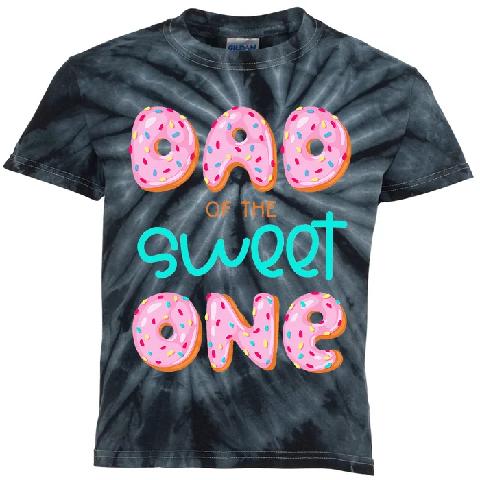 Dad Of Sweet One First Birthday Matching Family Donut Theme Kids Tie-Dye T-Shirt