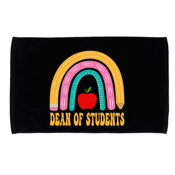 Dean Of Students Rainbow Pencil Back To School Appreciation Microfiber Hand Towel