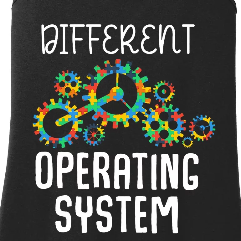 Different Operating System Autism Awareness Puzzle Tolerance Ladies Essential Tank