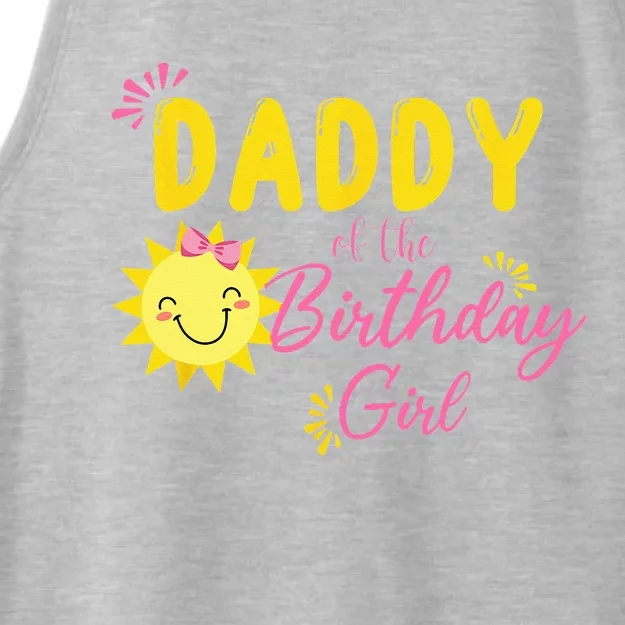 Daddy Of Sunshine 1st Birthday Sunshine Girl Birthday Family Ladies Tri-Blend Wicking Tank