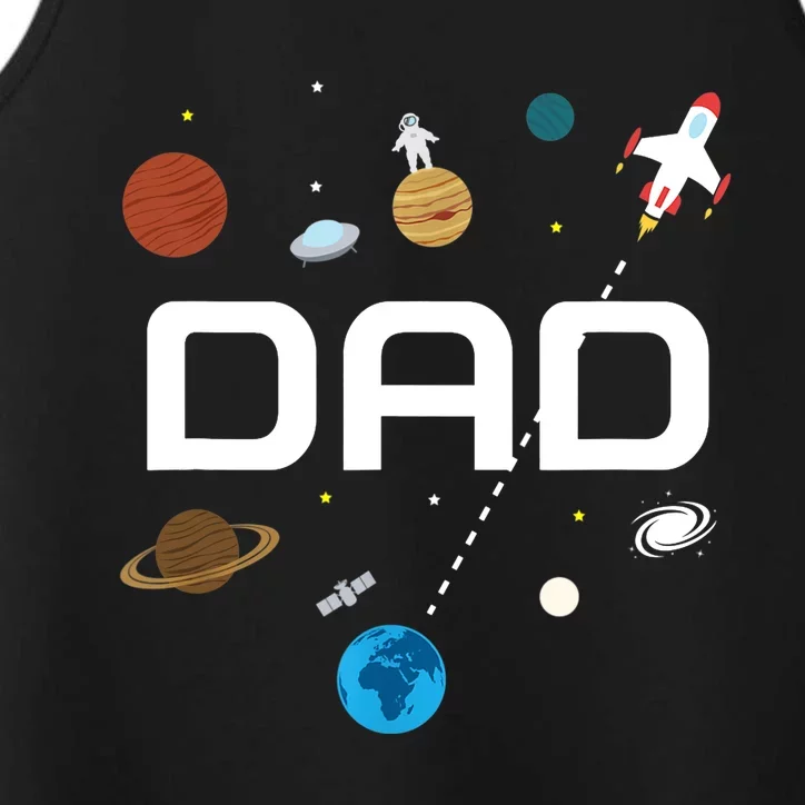 Dad Outer Space Birthday Party Performance Tank