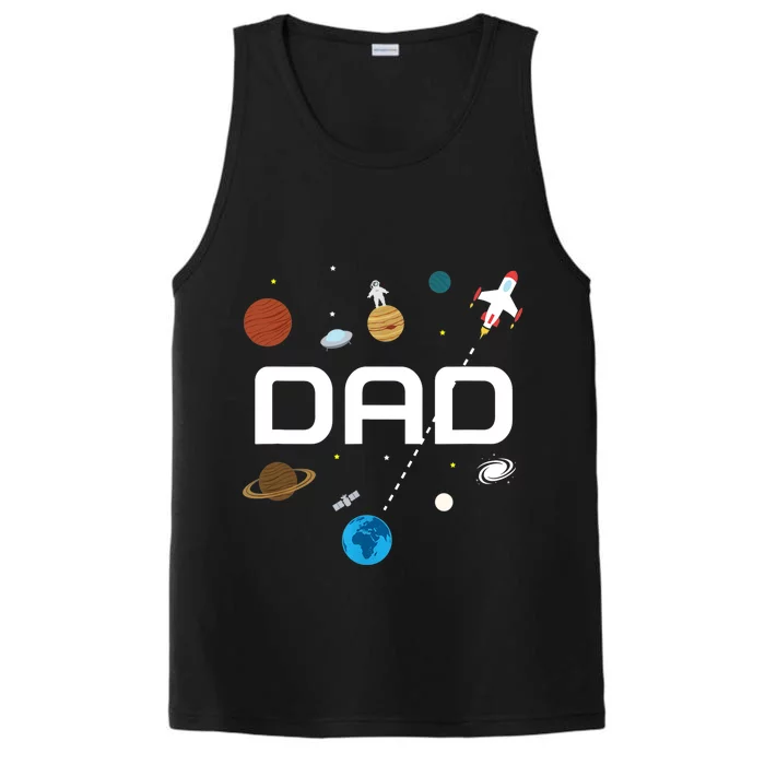 Dad Outer Space Birthday Party Performance Tank