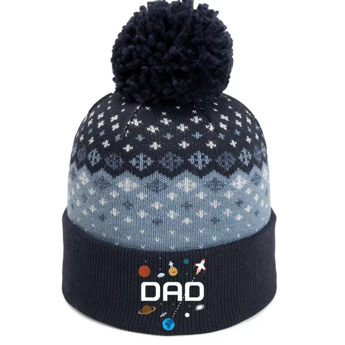 Dad Outer Space Birthday Party The Baniff Cuffed Pom Beanie