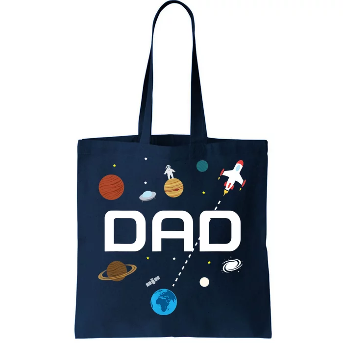 Dad Outer Space Birthday Party Tote Bag