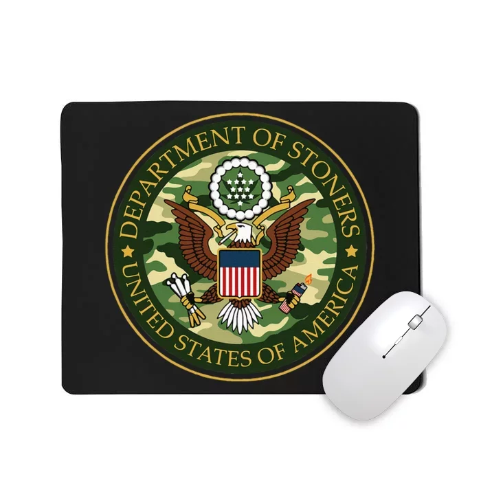 Department Of Stoners Funny Weed Cannabis Pot America USA Mousepad