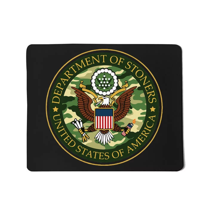 Department Of Stoners Funny Weed Cannabis Pot America USA Mousepad