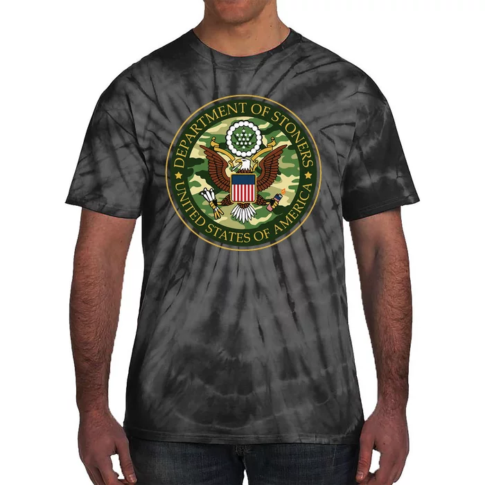 Department Of Stoners Funny Weed Cannabis Pot America USA Tie-Dye T-Shirt