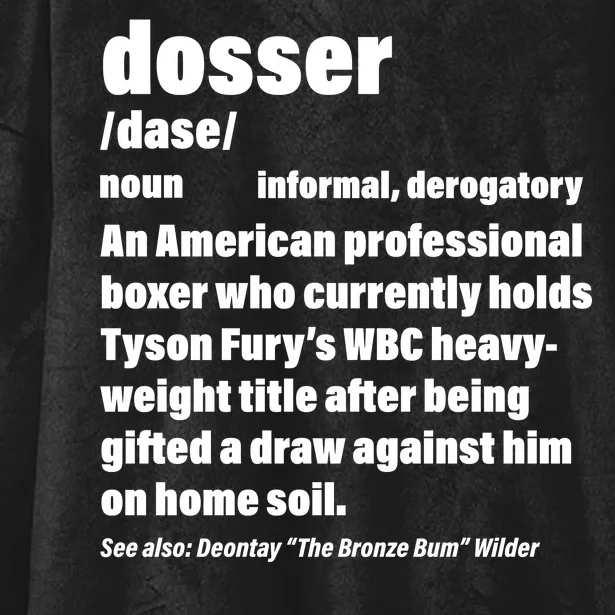 Dosser Definition Hooded Wearable Blanket