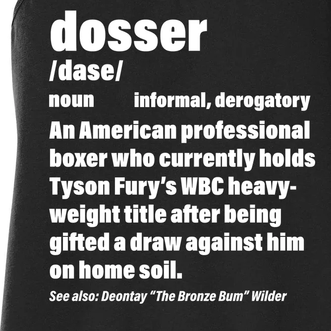 Dosser Definition Women's Racerback Tank