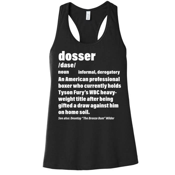 Dosser Definition Women's Racerback Tank