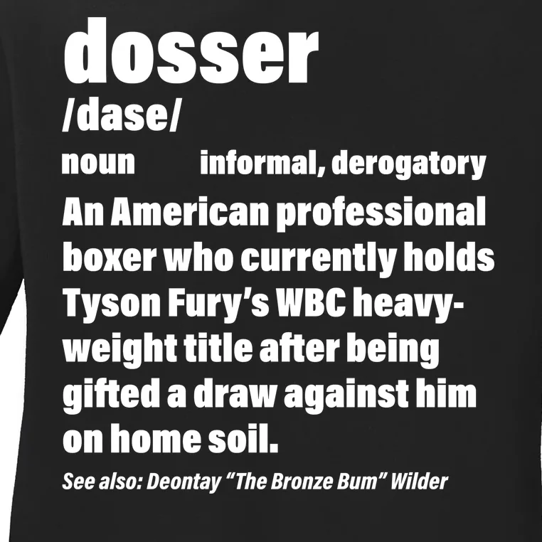 Dosser Definition Ladies Long Sleeve Shirt