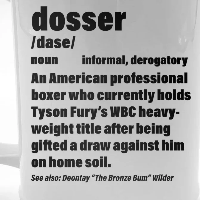 Dosser Definition Front & Back Beer Stein