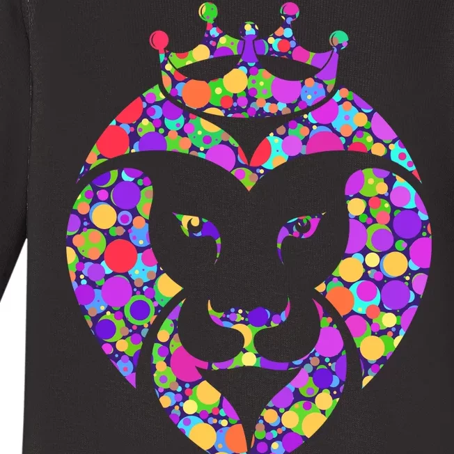 Dot Day King Lion Baby Long Sleeve Bodysuit