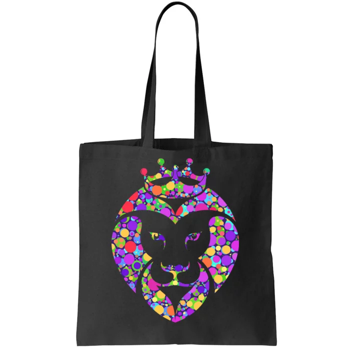 Dot Day King Lion Tote Bag