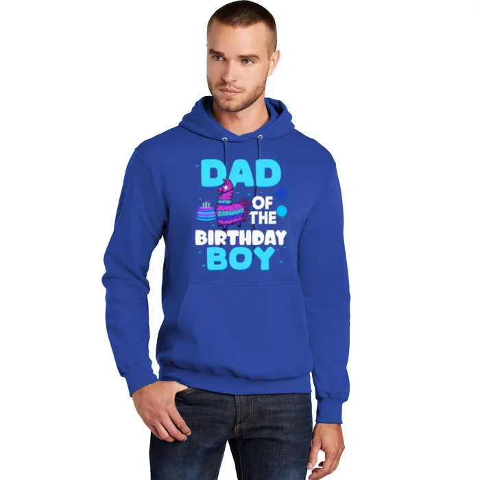 Dad Of The Birthday Boy Llama Dad And Mom Family Party Hoodie