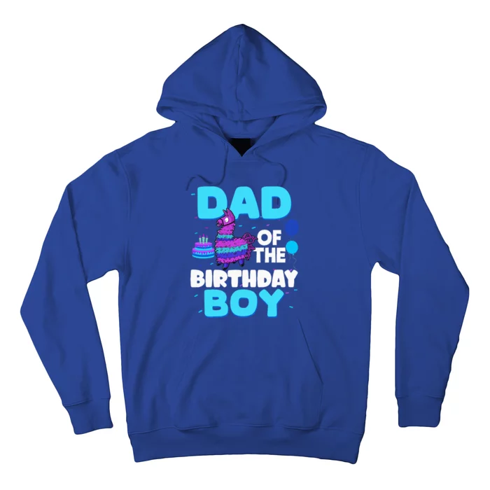 Dad Of The Birthday Boy Llama Dad And Mom Family Party Hoodie