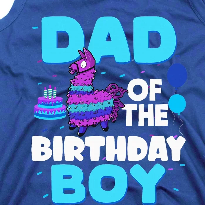 Dad Of The Birthday Boy Llama Dad And Mom Family Party Tank Top