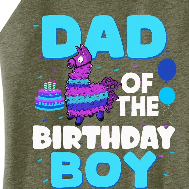 Dad Of The Birthday Boy Llama Dad And Mom Family Party Women’s Perfect Tri Rocker Tank