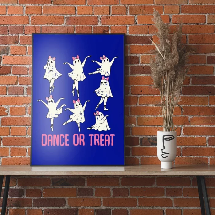 Dance Or Treat Halloween Funny Ghost Ballet Dance Poster