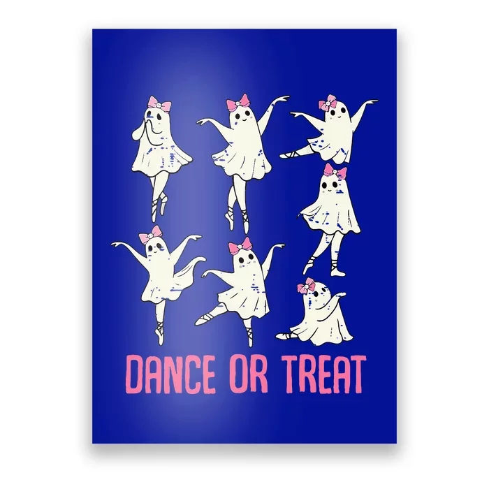 Dance Or Treat Halloween Funny Ghost Ballet Dance Poster