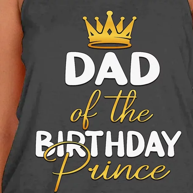 Dad Of The Birthday Prince Bday Party Idea For Him Women's Knotted Racerback Tank