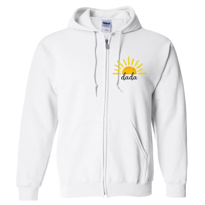 Dada Of The Birthday First Trip Around The Sun Birthday Full Zip Hoodie