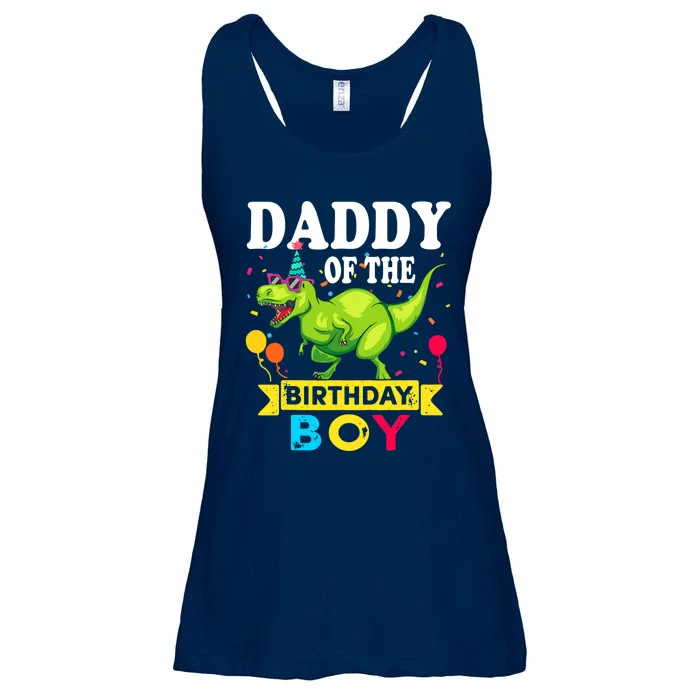 Daddy of the Birthday Boy T-Rex RAWR Dinosaur Birthday boy Ladies Essential Flowy Tank