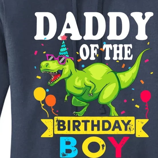 Daddy of the Birthday Boy T-Rex RAWR Dinosaur Birthday boy Women's Pullover Hoodie