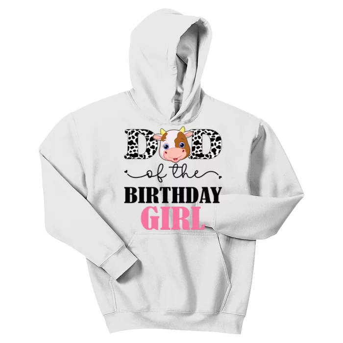 Dad of The Birthday For Cow Farm Birthday cow daddy 1st Kids Hoodie