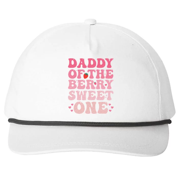 Daddy Of The Berry Sweet Birthday Gifts Sweet Strawberry Snapback Five-Panel Rope Hat